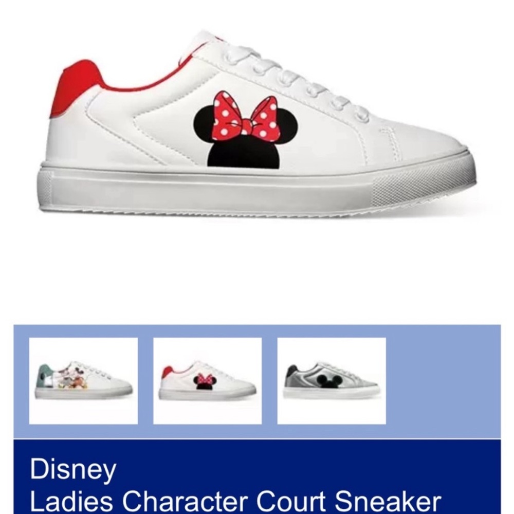 Aldi Disney Collection 2024 Ladies Minnie Mouse Court Sneaker, Worn Once